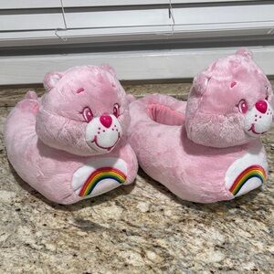 Care Bears Pink Plush Rainbow Bear Slippers